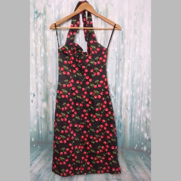 Morbid Threads Dresses & Skirts - Morbid threads cherry print pin up dress small